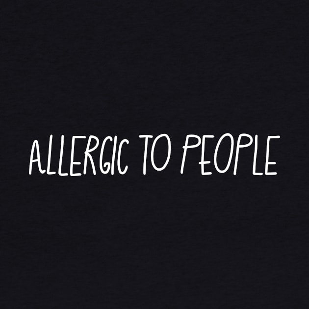 Allergic to people by Marie Smth